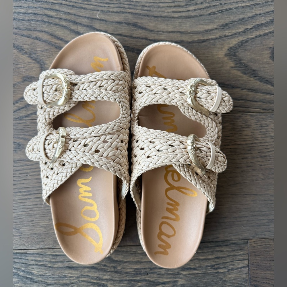 Sam Edelman Woven Double Buckle Platform Sandals - Unworn - size 7.5